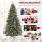 Artificial Christmas Tree Pre-Lit Hinged Holiday Tree with 360° Quick Power Connector